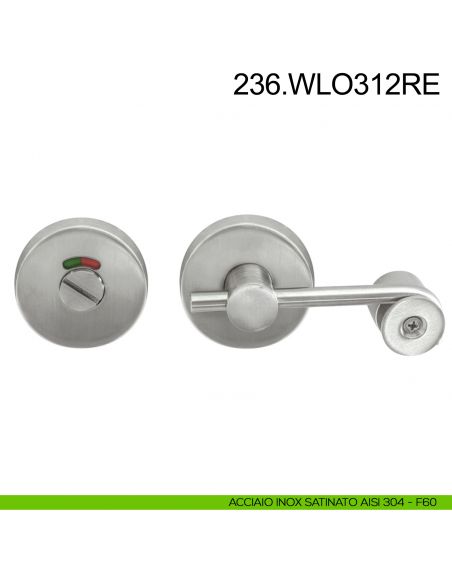 Chiavistello libero occupato per bagno a gancio Fimet Inox acciaio AISI 304