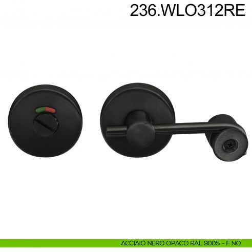 Chiavistello libero occupato per bagno a gancio Fimet Inox nero opaco RAL 9005