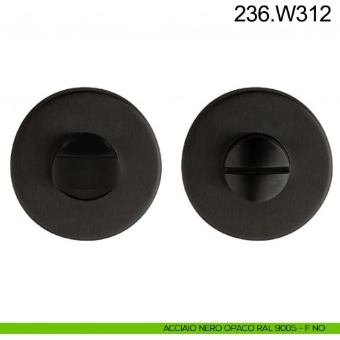 Nottolino WC in acciaio per porta Fimet Inox nero opaco RAL 9005
