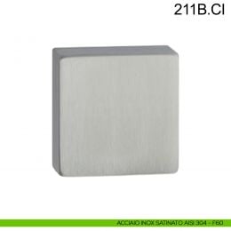 Bocchetta in acciaio coprivite quadrata cieca Fimet Inox 2