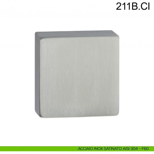 Bocchetta in acciaio coprivite quadrata cieca Fimet Inox acciaio AISI 304