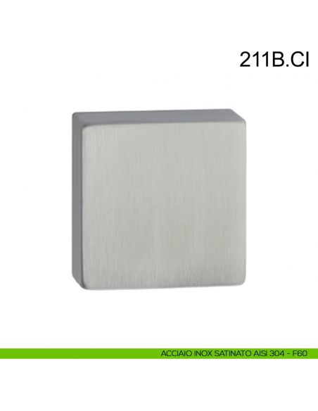 Bocchetta in acciaio coprivite quadrata cieca Fimet Inox acciaio AISI 304
