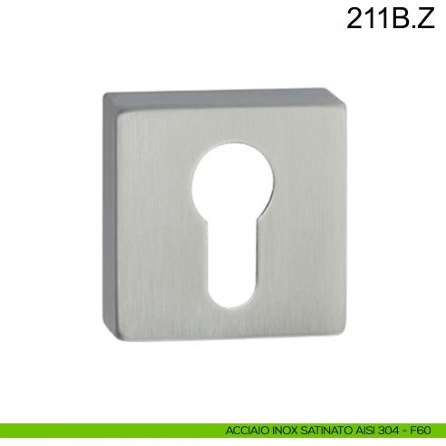 Bocchetta coprivite in acciaio foro yale quadrata Fimet Inox acciaio AISI 304
