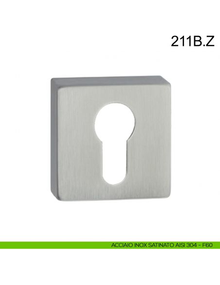 Bocchetta coprivite in acciaio foro yale quadrata Fimet Inox acciaio AISI 304