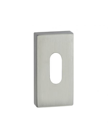 Bocchetta rettangolare coprivite foro chiave in acciaio Fimet Inox