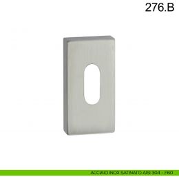 Bocchetta rettangolare coprivite foro chiave in acciaio Fimet Inox 2