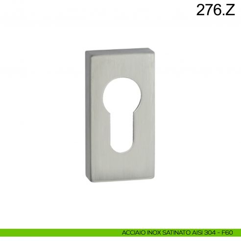 Bocchetta coprivite in acciaio foro yale rettangolare Fimet Inox acciaio AISI 304