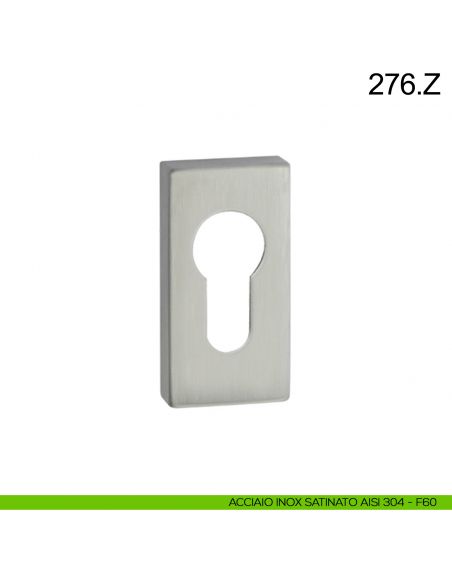 Bocchetta coprivite in acciaio foro yale rettangolare Fimet Inox acciaio AISI 304
