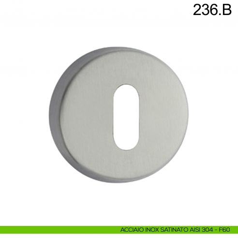 Bocchetta tonda coprivite foro chiave in acciaio Fimet Inox acciaio AISI 304