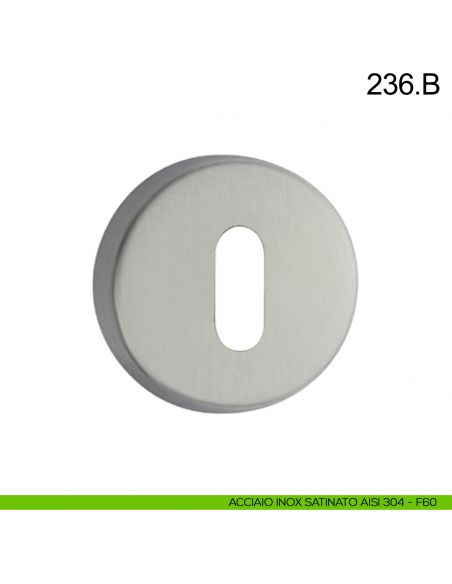 Bocchetta tonda coprivite foro chiave in acciaio Fimet Inox acciaio AISI 304