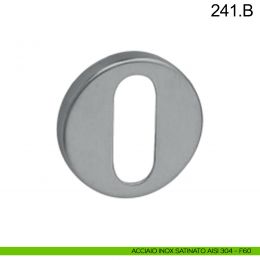 Bocchetta tonda minimale in acciaio foro chiave Fimet Inox 2