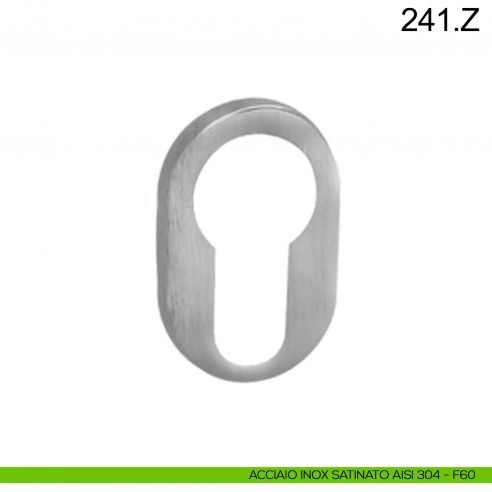 Bocchetta ovale minimale in acciaio foro yale Fimet Inox acciaio AISI 304
