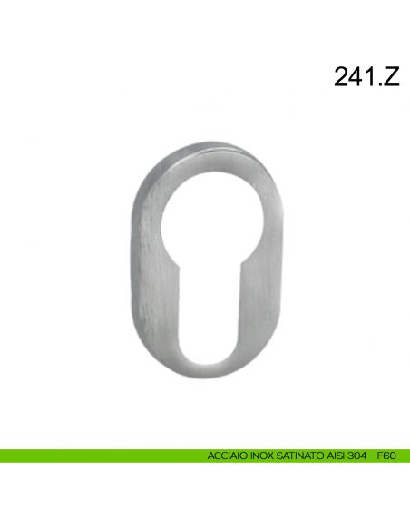 Bocchetta ovale minimale in acciaio foro yale Fimet Inox acciaio AISI 304