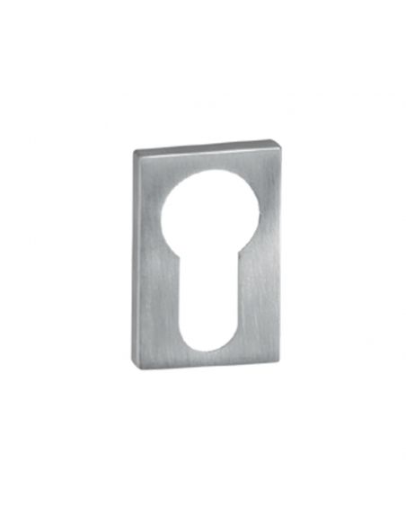 Bocchetta minimale rettangolare in acciaio foro yale Fimet Inox