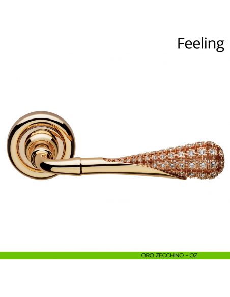 Maniglia Swarovski per porta Feeling Linea Calì oro zecchino