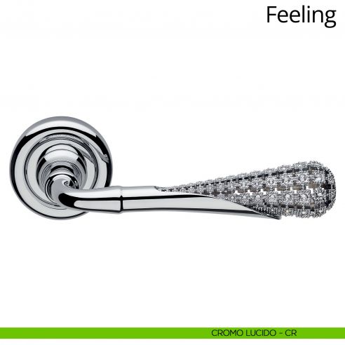 Maniglia Swarovski per porta Feeling Linea Calì cromo lucido