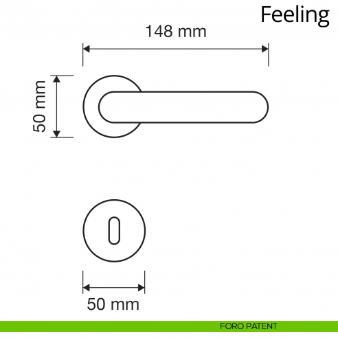 Maniglia Swarovski per porta Feeling Linea Calì foro patent