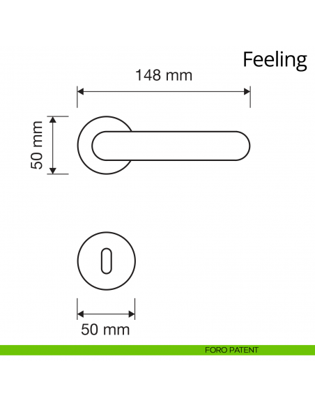 Maniglia Swarovski per porta Feeling Linea Calì foro patent