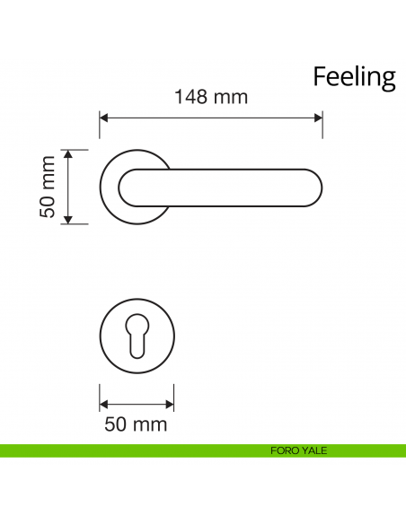 Maniglia Swarovski per porta Feeling Linea Calì foro yale