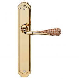 Maniglia con placca per porta interna Swarovski Feeling Linea Calì