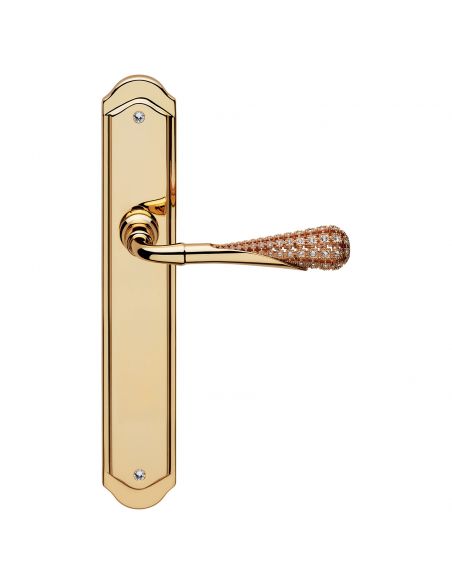 Maniglia con placca per porta interna Swarovski Feeling Linea Calì