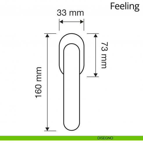 Maniglia Swarovski per finestra martellina DK antintrusione Feeling Linea Calì disegno