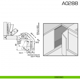 Cerniera per mobili angolari apertura 135° foro 35 mm A0288 2