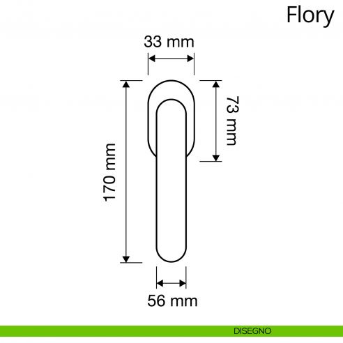 Maniglia Swarovski per finestra martellina DK SmartBlock Flory Linea Calì disegno