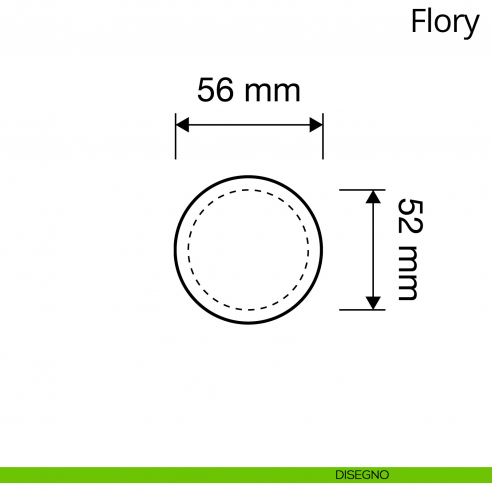 Pomolo fisso Swarovski per porta Flory Linea Calì disegno