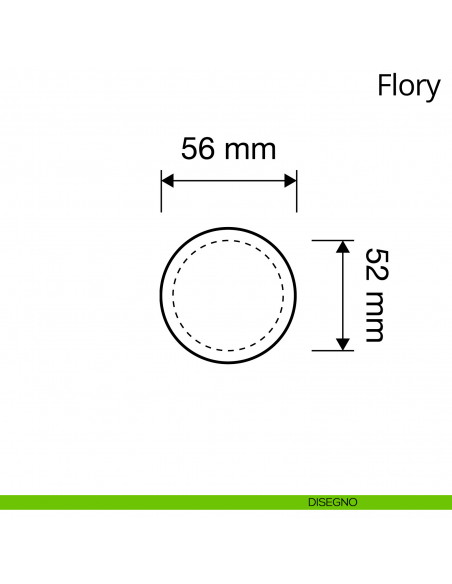 Pomolo fisso Swarovski per porta Flory Linea Calì disegno