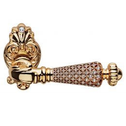 Maniglia Swarovski per porta Jewel Linea Calì rosetta ovale