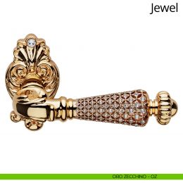 Maniglia Swarovski per porta Jewel Linea Calì rosetta ovale 2