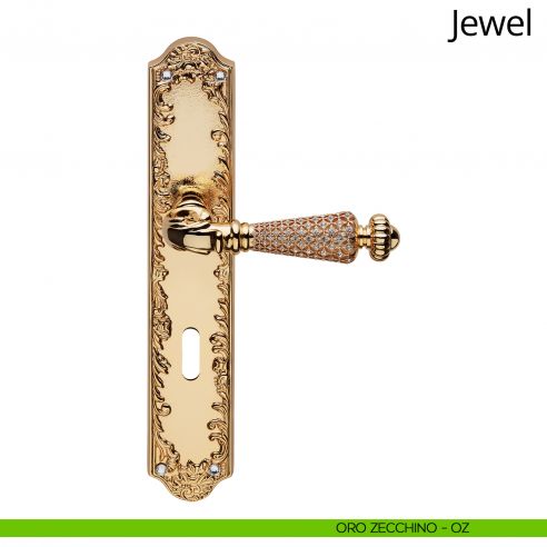 Maniglia Swarovski con placca 1395 per porta Jewel Linea Calì patent