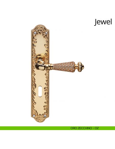 Maniglia Swarovski con placca 1395 per porta Jewel Linea Calì patent