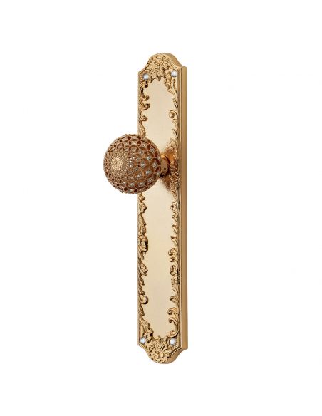 Pomolo fisso Swarovski con placca per porta Jewel Linea Calì