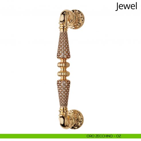 Maniglione Swarovski per porta 1750 Jewel Linea Calì zecchino