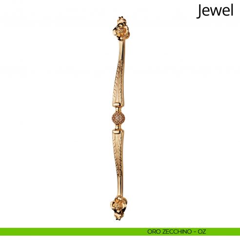 Maniglione Swarovski per porta 1752 Jewel Linea Calì oro zecchino