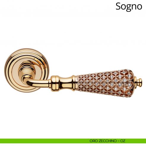 Maniglia Swarovski per porta Sogno Linea Calì oro zecchino