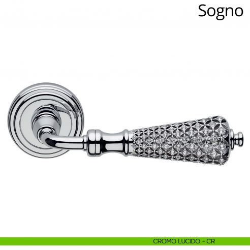 Maniglia Swarovski per porta Sogno Linea Calì cromo lucido
