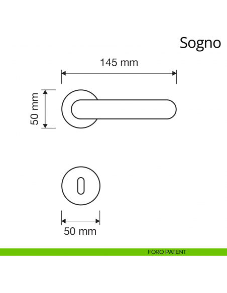 Maniglia Swarovski per porta Sogno Linea Calì disegno foro patent