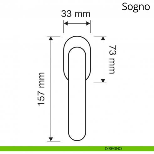 Maniglia Swarovski per finestra martellina DK antintrusione Sogno Linea Calì disegno