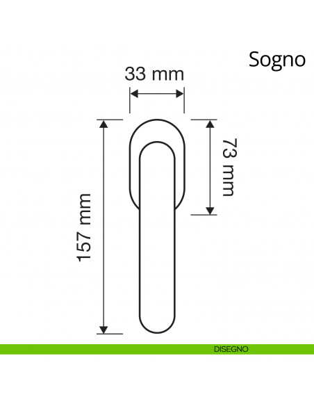 Maniglia Swarovski per finestra martellina DK antintrusione Sogno Linea Calì disegno