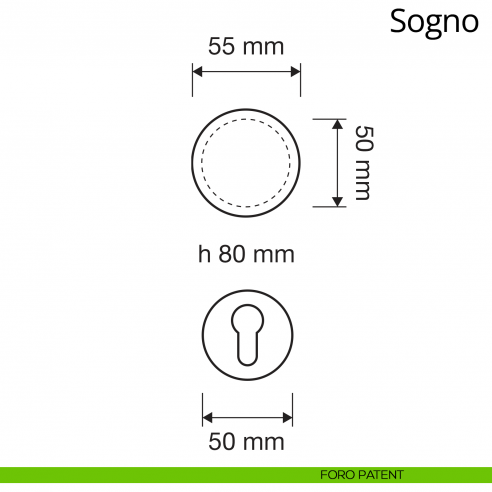Pomolo Swarovski girevole per porta Sogno Linea Calì disegno foro yale