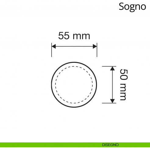 Pomolo Swarovski fisso per porta Sogno Linea Calì disegno