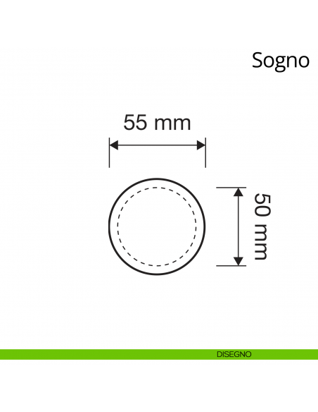 Pomolo Swarovski fisso per porta Sogno Linea Calì disegno