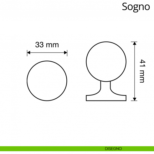 Pomolo Swarovski per mobile Sogno Linea Calì disegno