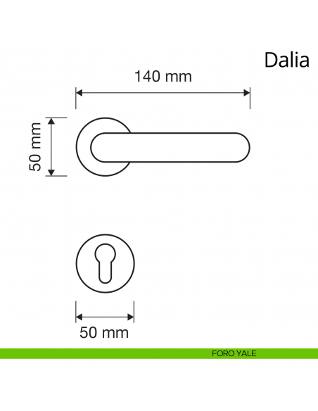 Maniglia porcellana maculata Dalia Linea Calì disegno foro yale