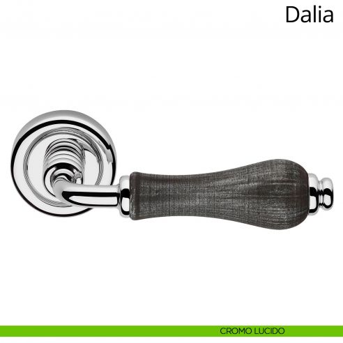 Maniglia porcellana denim Dalia Linea Calì cromo lucido