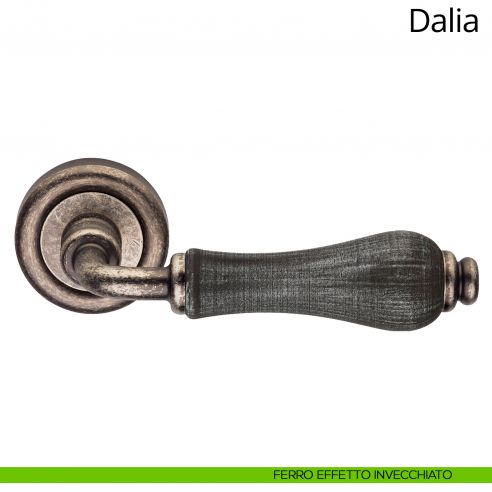 Maniglia porcellana denim Dalia Linea Calì ferro effetto invecchiato
