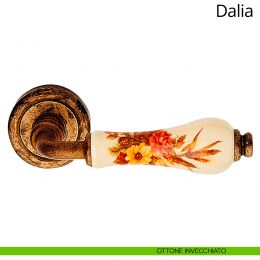 Maniglia porcellana avorio decorata Dalia Linea Calì 2